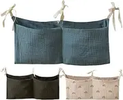 Baby Bedside Storage Bag – Crib Hanging Organizer With Pockets, Diaper Storage For | Space-Saving Nursery Caddy For Toys, Books, Milk Bottles, Wipes, Crib-Side Baby Accessories