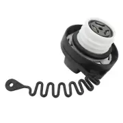 Fuel Tank Filler Cap With Tether Black ABS Automotive Replacement Part