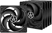 [ARCTIC] P12 PWM PST (Value Pack Pack) - 120 mm Case Fan, PWM Sharing Technology (PST), Five Pack, Pressure-optimised, Very Quiet Motor, Computer, 200–1800 RPM - Black/Black