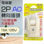 【健新電子】電精靈 耐熱轉向插頭 180度 新安規 台灣製造 耐摔耐熱 DIY 插頭更換 PP009A #001003