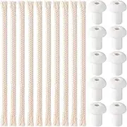 Oil Lamp Wicks, Lighting Torches Wick Replacement, 10X Cotton Replacement Parts Candlemaking Supply for Home, Cafe, Hotel, Mall