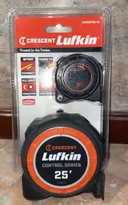 Lufkin Crescent Tape Measures 25’ Control Series Yellow + 8’ Shockforce Nite Eye