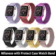 Milanese Loop Band Strap + Protect Case for Apple Watch Series 6 5 4 SE 40/44mm