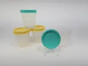 Vintage Tupperware Mini-Midget 2oz Snack Containers Set Of 4 NOS