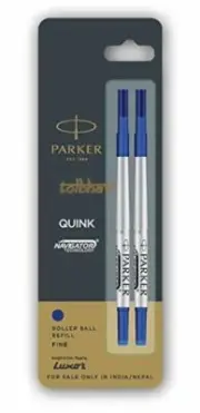 Parker Quink Rollerball Pen Refill Blue Ink Fine Point Roller Ball Pen New Pack