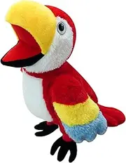 Parrot Hand Puppet Movable Mouth Interactive Plush Bird for Role Play, Theater & Storytelling Gift