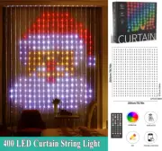 Hanging Fairy lamp RGB DIY 400 LED Curtain String Light App Programmable Smart