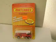 1987 MATCHBOX SUPERFAST #18 FIRE DEPT. ENGINE LADDER TRUCK NEW ON CARD