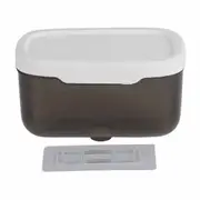Wall Mounted Tissue Box Waterproof Durable Transparent Plastic Black Tissue Box for Bathroom 22×13×13cm/8.66x5.11x5.11in