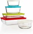Pyrex 10-Piece Simply Store Glass Containers with Colored Lids Set