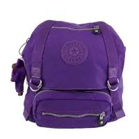 在飛比找博客來優惠-KIPLING 掀蓋束口防水尼龍後背包-紫色（現貨＋預購）紫