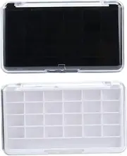 HONMEET 24 Grid Eyeshadow Palette Empty Case 2pcs Mini Lipstick Makeup Depotting Containers