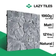 Interlocking Floor Tile - Indoor & Outdoor Tile - Natural Stone Tile - Grey