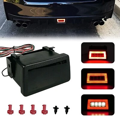 For Subaru WRX STi XV Brilliant Red LED F1 Style Rear Fog Lamp/Brake Tail Lights (for: Subaru)