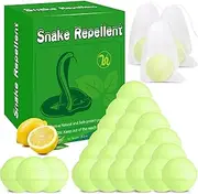 24 Pack Snake Repellent for Yard, Natural Snake Repellent Balls for Outdoors and Indoor, Keep Snakes Lizard and Pests Away from Lawn Yard Garden Camping Fishing Pet Safe