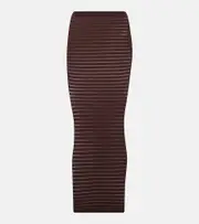 [Alaia] Alaïa Striped maxi skirt AU 18 brown