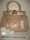 NEW Marc Jacobs Patchwork Klein Frame Blush Leather Tote Bag Handbag Gold Lock