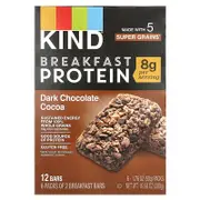 KIND Bars, Breakfast Protein Bars, Dark Chocolate Cocoa, 6 Packs, 1.76 oz (50 g) Each