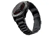 WASSUP 26mm Easy Fit Titanium Band Replacement Strap for Garmin Fenix 7X/6X/7X Solar/6X Pro/5X/5X Plus/3/3HR Smartwatch-Black