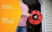 125-Foot Cables Holder Extension Cord Storage Reel,Heavy Duty,Tangle Free,11inch