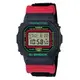 【CASIO】G-SHOCK 聖誕風格方框帆布錶帶電子錶-黑(DW-5600THC-1)