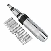 TDR Quality Impact Screwdriver Set with Flat & Phillips Bits, Socket Driver in Metal Case