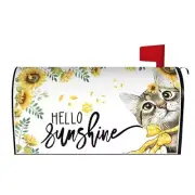 Spring Summer Cat Mailbox Cover 21x18 inch 04.hello Sunshine Mailbox Cover