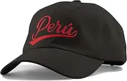 [PeruCoUSA] Peru Cursive Dad Hat — Unstructured Low Profile Cotton Cap — Adjustable — Gorras Peruanas