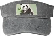 [RLDOBOFE] Sun Visor Hat Adjustable Empty Top Baseball Cap Lovely panda Sun Hats for Women Men Sports Hats Summer Beach Cap