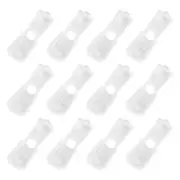 12Pcs Nylon Cord End Tips Zipper Pull Cord Stopper Ends Lock (19x13mm, White)