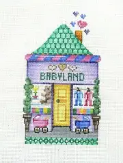 Patti Mann Village Babyland Shop Handpainted Needlepoint Canvas