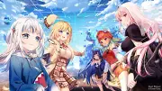 Anime hololive watson amelia gawr gura mori calliope and Playmat Gaming Mat
