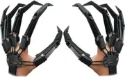 Adult Black Articulating Gloves Edward Scissorhands Plastic Glove