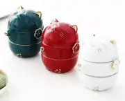 Ceramic Portable Tea Set Travel Bag Teapot Tea Cup Lucky Cat Cute Gift Drinkware