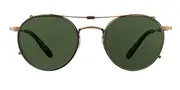 Garrett Leight WILSON CLIP Folding Clip-On Only ATG/GRN Men's Sunglasses Gold Size 46