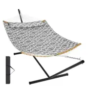 Double Hammock with Stand Detachable Pillow Portable Carrying Bag 480lb