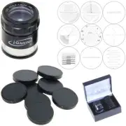 iGaging Stand Measuring Magnifier Scale LED Lighted Loupe 10X w/ 9 Reticles Incl