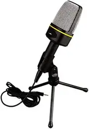 SWOOMEY Retro Computer Microphone Tripod for Music Recording Karaoke Singing and Audio Compact Design for Easy Portability and Play Functionality