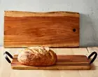 Large Wooden Chopping Board for Kitchen Serving Cutting Board With Handles AUS