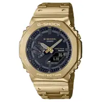 在飛比找momo購物網優惠-【CASIO 卡西歐】G-SHOCK 金屬 金x黑 農家橡樹