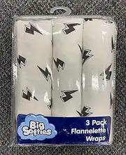 Big Softies Flannelette Wrap 3 Pack, 90 cm x 90 cm Size
