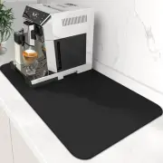 WISELIFE Coffee Mat Super Absorbent Dish Drying 16"x24", Black