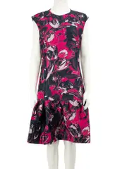Floral Jacquard Pattern Dress