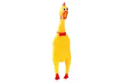 Funny Squeezing Sound Chicken Shrilling Toy Prank Funny Pet Chew Rubber Bite