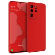 MCC For Samsung Galaxy S20 Ultra Soft Liquid Silicone Shockproof Case Cover G988 [Red]