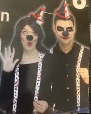 Instant Evil Clown - Halloween Accessories: nose foam, mini hat, and suspenders