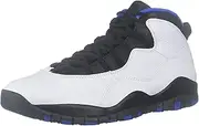 Nike mens 310805-108 Nike Men's Air Jordan 10 Retro White/Royal/Metallic Silver/Black 310805-108 black Size: 9.5 US / 8.5 AU