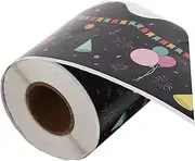 UTHCLO 1 Roll Border Stickers Small Stickers Nursery Bulletin Classroom Number Borders Decorations Colorful Border Sticker Balloon Border Sticker Black Copper Plate Stickers