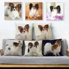 Spain Papillon Cushion Cover Decor Cute Pet Animal Dog Printed Pillow Case