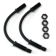 Black Braided Steel Door Loom PAIR 12v wiring power window 1/2 inch (for: Ford)